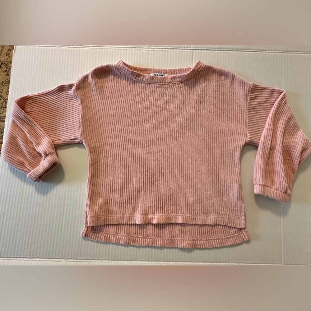 Last chance! Old Navy girls soft velour sweater, light pink color, Large (10-12)